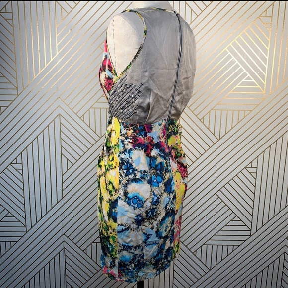 Sachin Babi designer luxe Printed Silk dress - Picture 4 of 6